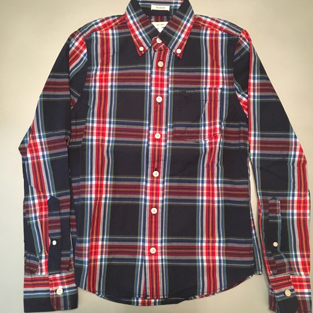 NWT: abercrombie kids LS Button Down Preppy Shirt - Picture 3 of 6